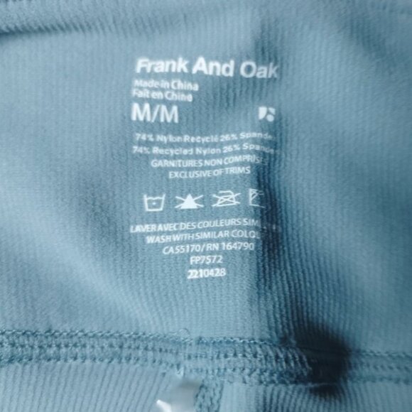 Frank And Oak Women's High-Waisted Leggings - Size M - Blue, Stretchy Activewear - Picture 2 of 6